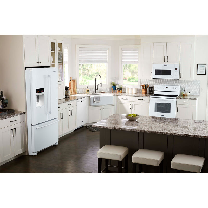 Maytag 24 in. Front Control Dishwasher with 50 dBa Sound Level & Pocket - White, White, hires