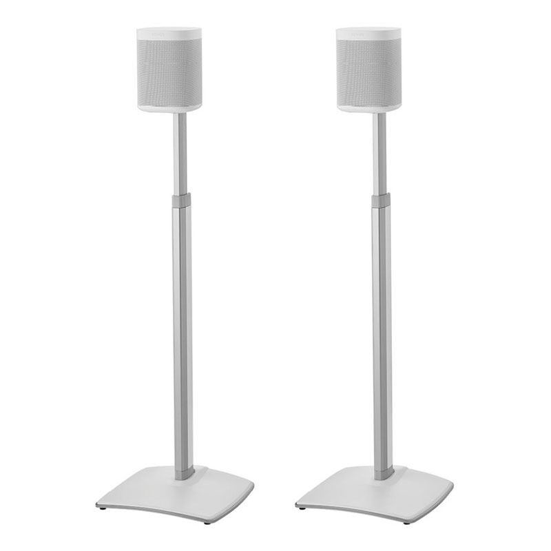 Single Floorstand Speaker Stand for SONOS Play:1 Play1 Stand White by Connected Essentials