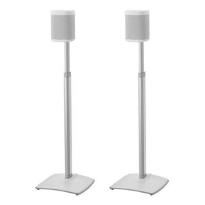 Sanus WHITE Adjustable Height Wireless Speaker Stands designed for SONOS ONE, Play1, and Play3, , hires