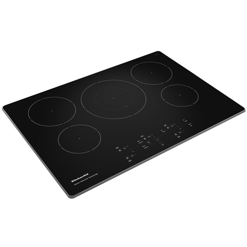 KitchenAid 30 in. 5-Burner Induction Cooktop with Simmer Burner & Power Burner - Stainless Steel, , hires