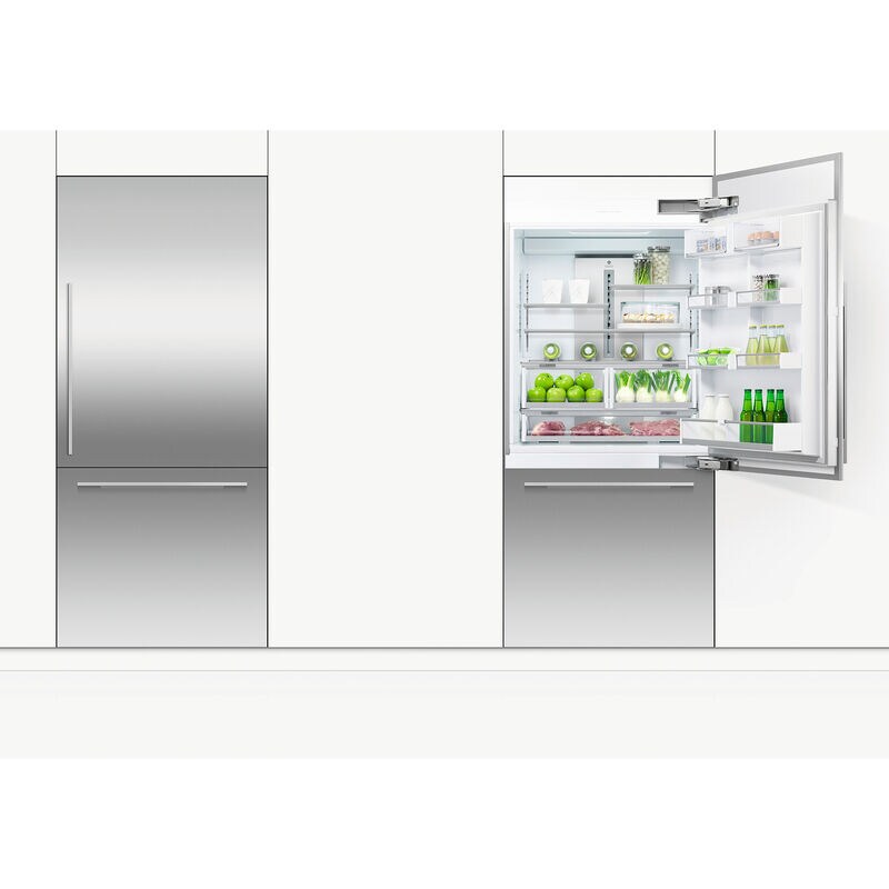 Fisher & Paykel Series 7 Integrated 36 in. Built-In 16.8 cu. ft. Smart Counter Depth Bottom Freezer Refrigerator with Ice Maker Right Hinged - Custom Panel Ready, , hires