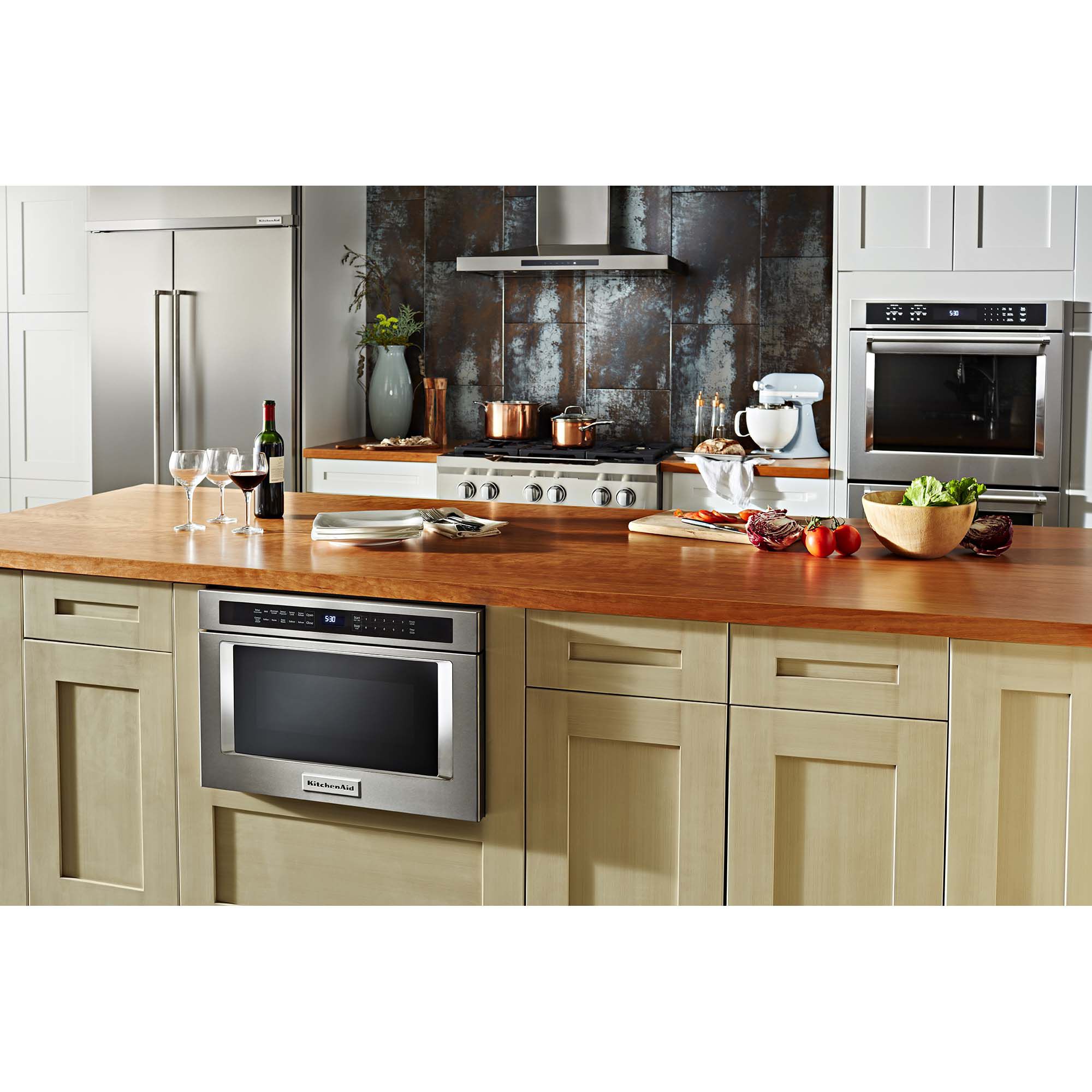 KitchenAid 24 in. 1.2 cu. ft. Microwave Drawer with 11 Power Levels Sensor Cooking Controls Stainless Steel P.C. Richard Son