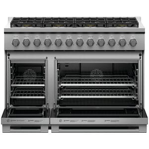 Fisher & Paykel Series 7 Professional 48 in. 7.7 cu. ft. Standard Convection Double Oven Gas Range with 8 Sealed Burners - Stainless Steel, , hires