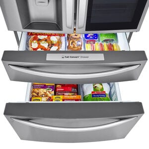 LG InstaView 36 in. 22.5 cu. ft. Smart Counter Depth 4-Door French Door Refrigerator with Ice & Water Dispenser - PrintProof Stainless Steel, PrintProof Stainless Steel, hires