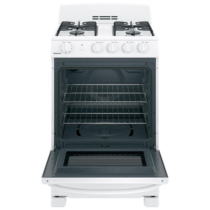 Hotpoint 24 in. 2.9 cu. ft. Gas Range with 4 Sealed Burners - White, , hires