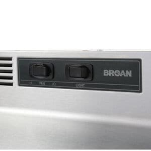 Broan 41000 Series 30 in. Ductless Standard Style Range Hood with 2 Fan Speeds & 1 LED Light - White, White, hires
