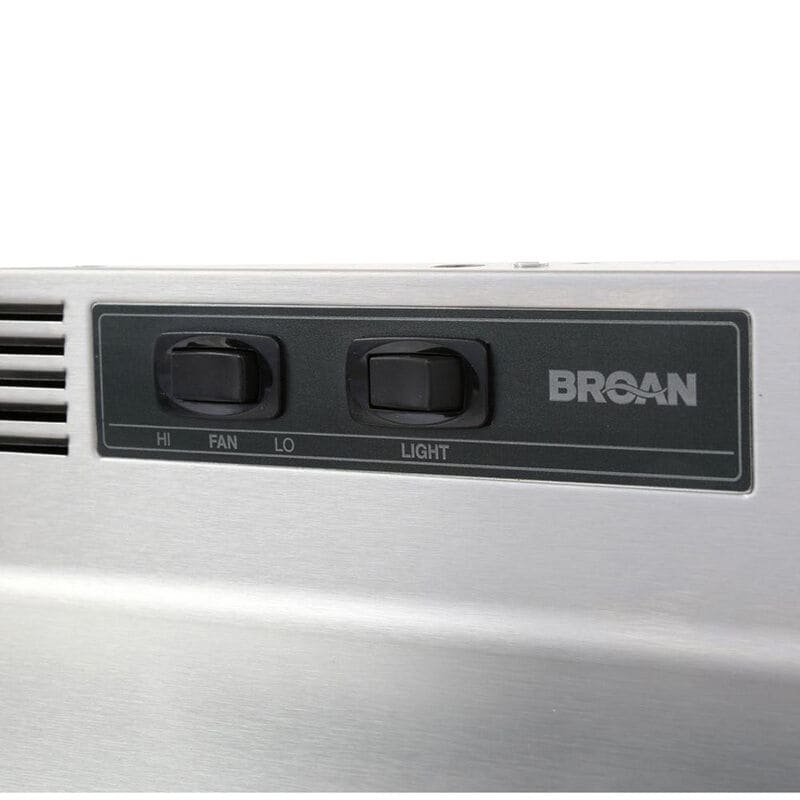 Broan 41000 Series 30 in. Ductless Standard Style Range Hood with 2 Fan Speeds & 1 LED Light - White, White, hires