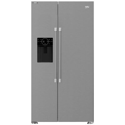 Beko 36 in 20.1 cu. ft. Smart Counter Depth Side-by-Side Refrigerator with Ice & Water Dispenser - Fingerprint Resistant Stainless Steel | BFSB3622XSS