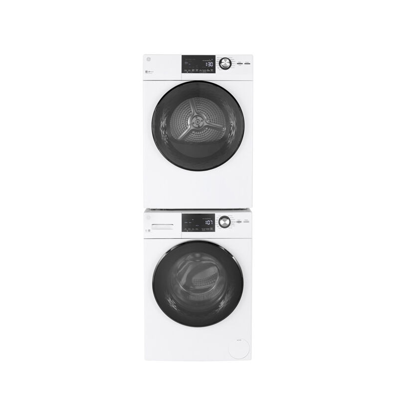 GE 24 in. 4.3 cu. ft. Stackable Electric Dryer with 13 Dryer Programs, 2 Dry Options, Sanitize Cycle & Sensor Dry - White, , hires
