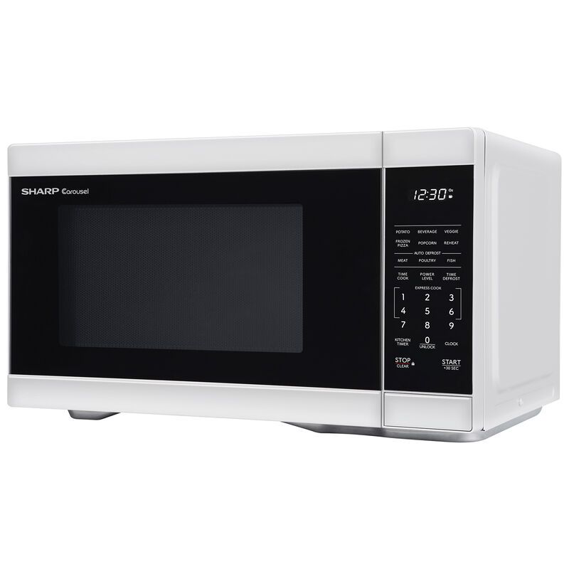 Sharp 21 in. 1.1 cu. ft. Countertop Microwave with 11 Power Levels - White, White, hires