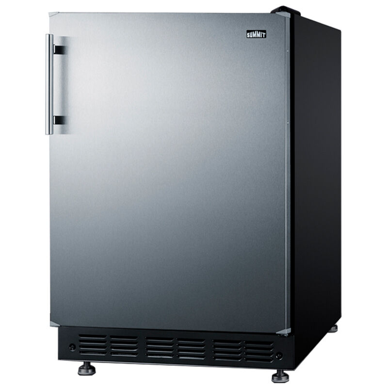 Summit 24 in. 5.0 cu. ft. Mini Fridge with Freezer Compartment - Stainless Steel, , hires
