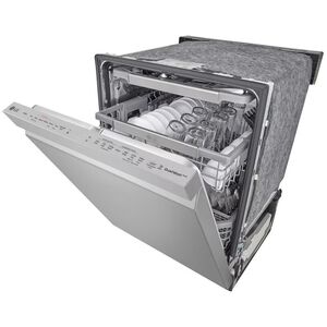 LG 24 in. Top Control Smart Dishwasher with 44 dBa Sound Level, 3rd-Rack, Dynamic Dry & Pocket - PrintProof Stainless Steel, PrintProof Stainless Steel, hires