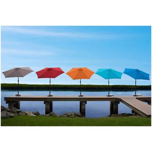 Panama Jack 9 Ft Patio Umbrella With Crank - Red, , hires