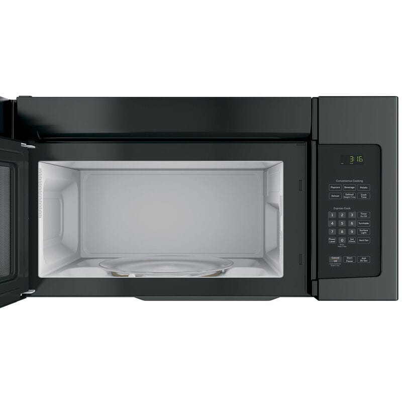 GE 30 in. 1.6 cu. ft. 950W Over-the-Range Microwave with 300 CFM - Black, Black, hires