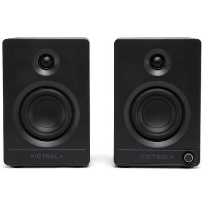 Victrola Tempo Bluetooth Bookshelf Speakers - Black | VPS-400-BLK