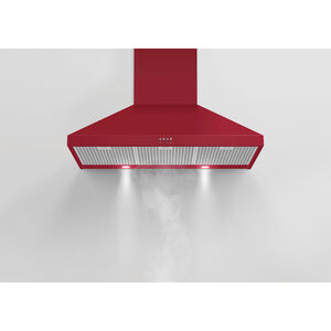 Fisher & Paykel Series 7 36 in. Convertible Chimney Style Range Hood with 600 CFM, 3 Fan Speeds & 2 LED Lights - Red, , hires