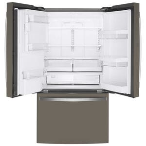 GE 36 in. 22.1 cu. ft. Counter Depth French Door Refrigerator with Ice & Water Dispenser - Fingerprint Resistant Slate, Slate, hires