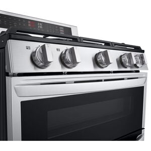 LG 30 in. 6.9 cu. ft. Smart Air Fry True European Convection Double Oven Gas Range with 5 Sealed Burners - Stainless Steel, , hires