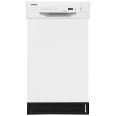 Frigidaire 18 in. Built-In Dishwasher with Front Control, 52 dBA Sound Level, 8 Place Settings, 6 Wash Cycles & Sanitize Cycle - White | FFBD1831UW