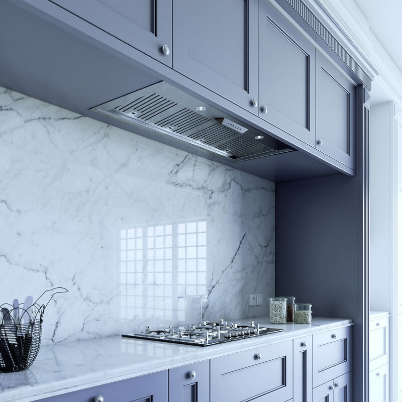 XO 45 in. Ducted Standard Style Range Hood with 1000 CFM, 3 Fan Speeds & 2 LED Lights - Stainless Steel, , hires