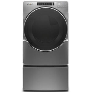 Whirlpool 27 in. 7.4 cu. ft. Stackable Electric Dryer with Sensor Dry & Steam Cycle - Chrome Shadow, , hires