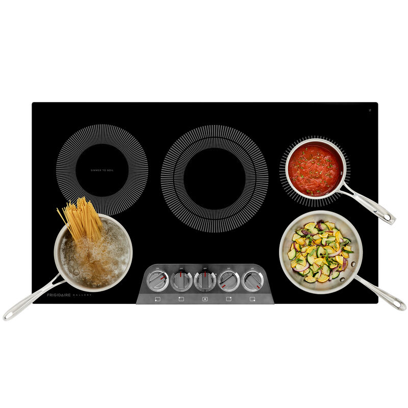 Frigidaire Gallery 36 in. Electric Cooktop with 5 Radiant Burners - Black Stainless Steel, , hires