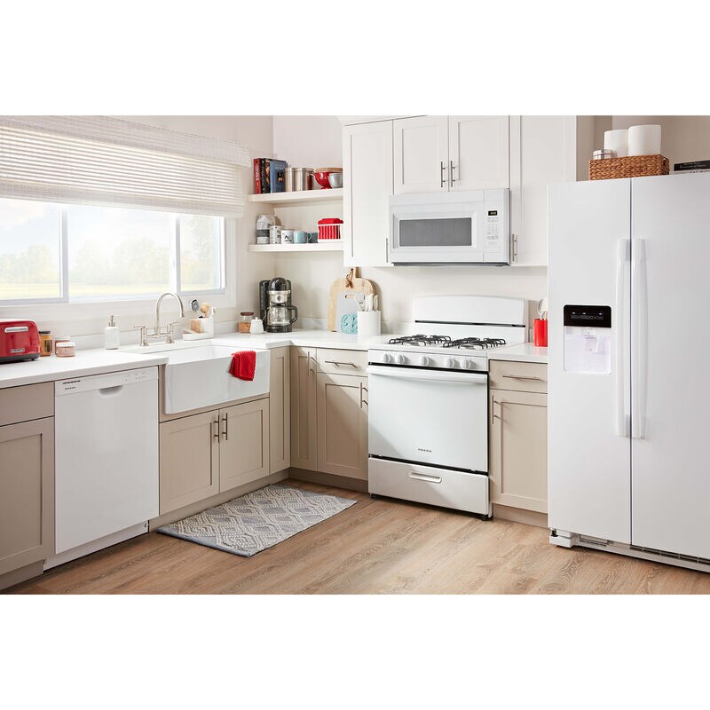 Amana 30 in. 5 cu. ft. Gas Range with 4 Sealed Burners - White, , hires