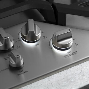 Cafe 30 in. 5-Burner Natural Gas Cooktop with Simmer Burner & Power Burner - Stainless Steel, , hires