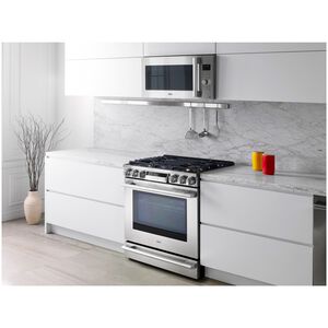 SKS 30 in. 1.7 cu. ft. 950W Smart Over-the-Range Microwave with 300 CFM, Convection & Sensor Cooking - Stainless Steel, , hires