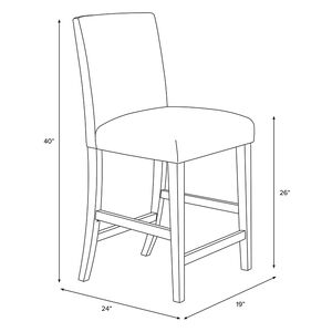 Skyline Furniture 26" Counter Stool in Linen Fabric - Seaglass, Sea Glass, hires