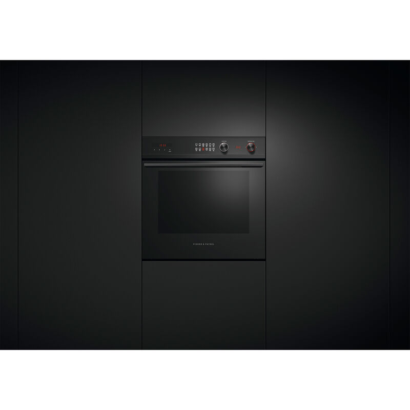 Fisher & Paykel 24" 3.0 Cu. Ft. Electric Wall Oven with Standard Convection & Self Clean - Black Glass, , hires