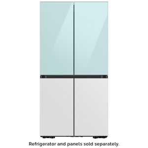 Samsung BESPOKE 4-Door Flex Top Panel for Refrigerators - Morning Blue Glass, , hires