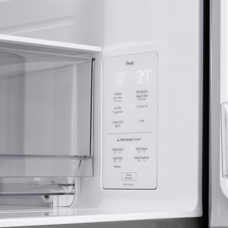 LG 36 in. 28.6 cu. ft. Smart 4-Door French Door Refrigerator with Ice & Water Dispenser - PrintProof Stainless Stee, , hires