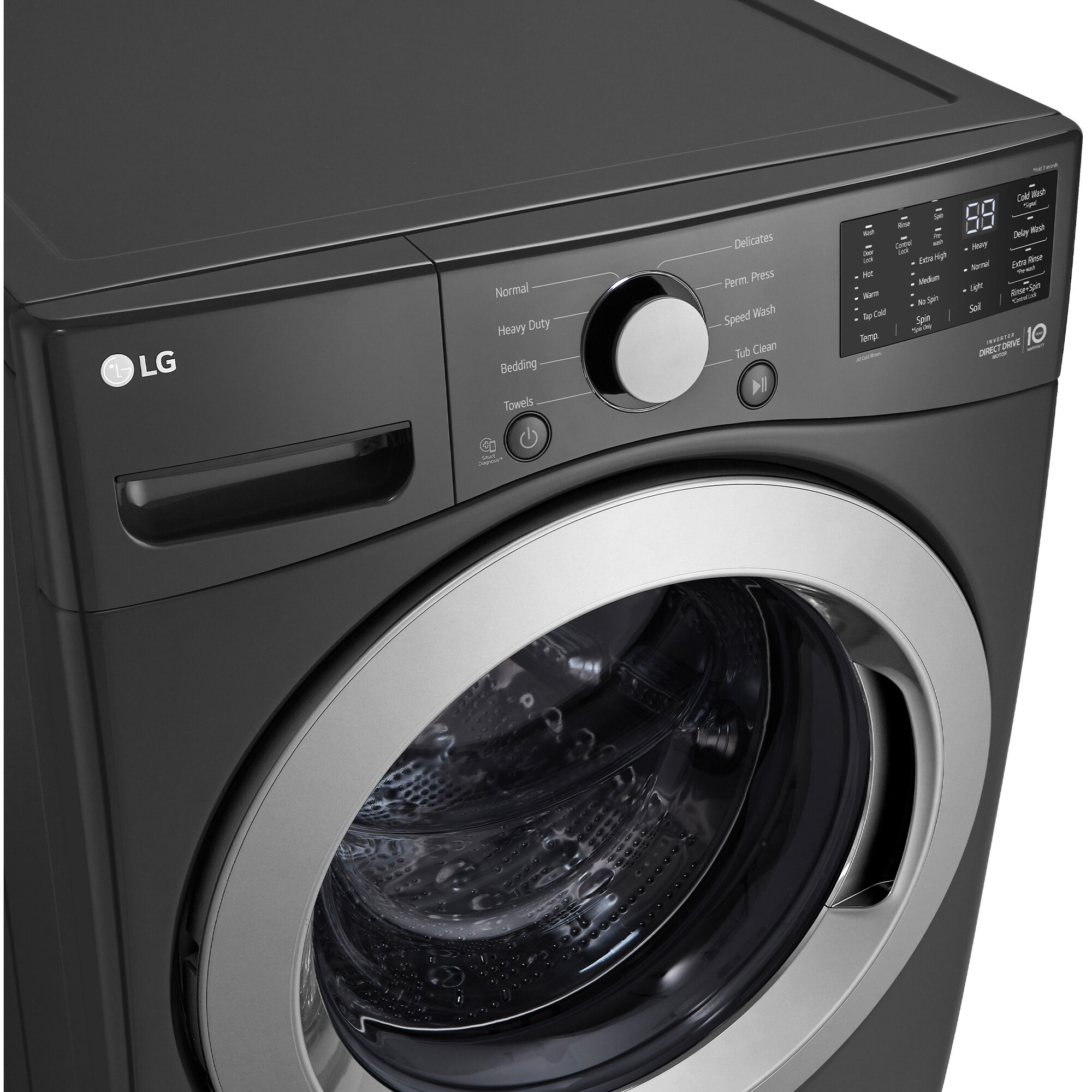 LG 27 in. 5.0 cu. ft. Stackable Front Load Washer with 6 Motion