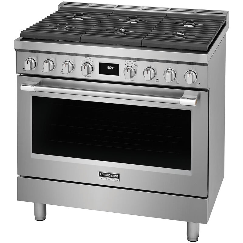 Frigidaire Professional 36 in. 4.4 cu. ft. Dual Convection Dual Fuel Range with 6 Sealed Burners - Stainless Steel, , hires