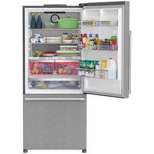 Beko 30 in. 16.1 cu. ft. Smart Counter Depth Bottom Freezer Refrigerator with Ice Maker - Fingerprint Resistant Stainless, , hires
