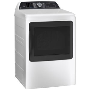 GE Profile 27 in. 7.4 cu. ft. Smart Electric Dryer with Aluminized Alloy Drum, Sensor Dry, Sanitize & Steam Cycle - White, White, hires