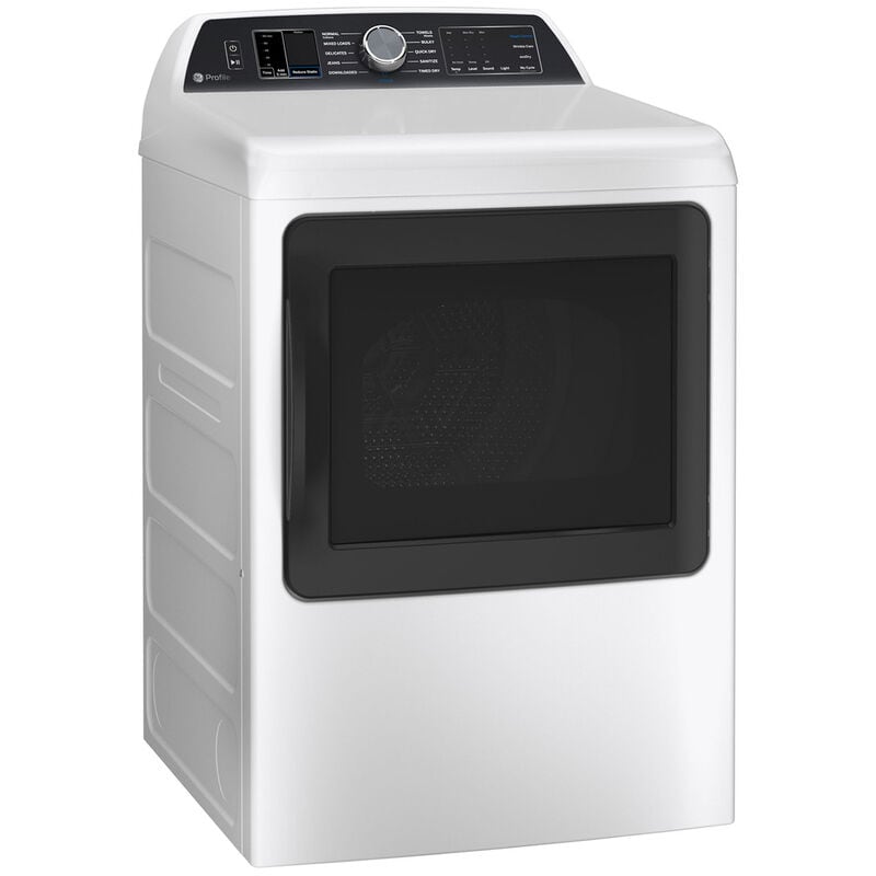 GE Profile 27 in. 7.4 cu. ft. Smart Electric Dryer with Aluminized Alloy Drum, Sensor Dry, Sanitize & Steam Cycle - White, White, hires