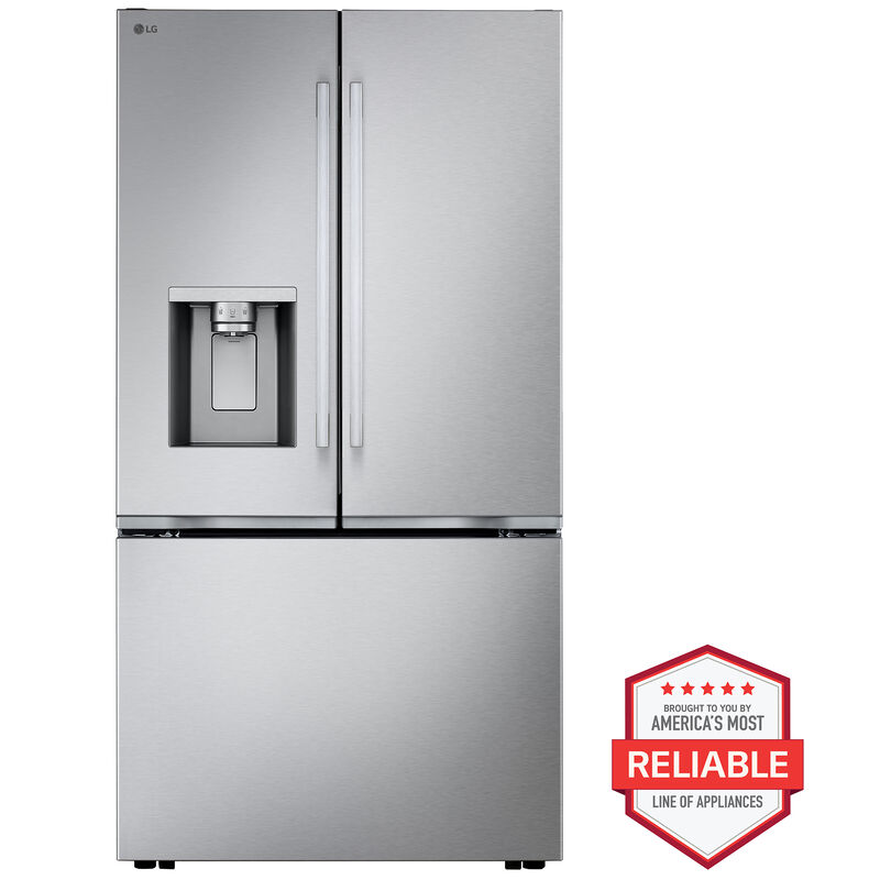 LG 36 in. 23.7 cu. ft. Smart Counter Depth French Door Refrigerator with Ice & Water Dispenser - Printproof Stainless Steel, , hires