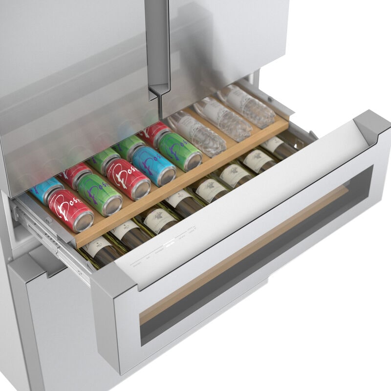 Bosch 800 Series 36 in. 20.5 cu. ft. Smart Counter Depth 4-Door French Door Refrigerator with Internal Water Dispenser - Stainless Steel, , hires