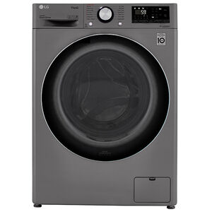 LG 24 in. 2.4 cu. ft. Electric All-in-One Front Load Washer-Dryer Combo with Sensor Dry & Wrinkle Care - Graphite Steel, Graphite Steel, hires
