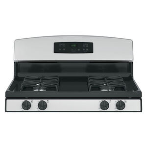 GE 30 in. 4.8 cu. ft. Oven Freestanding Gas Range with 4 Sealed Burners - Stainless Steel, Stainless Steel, hires