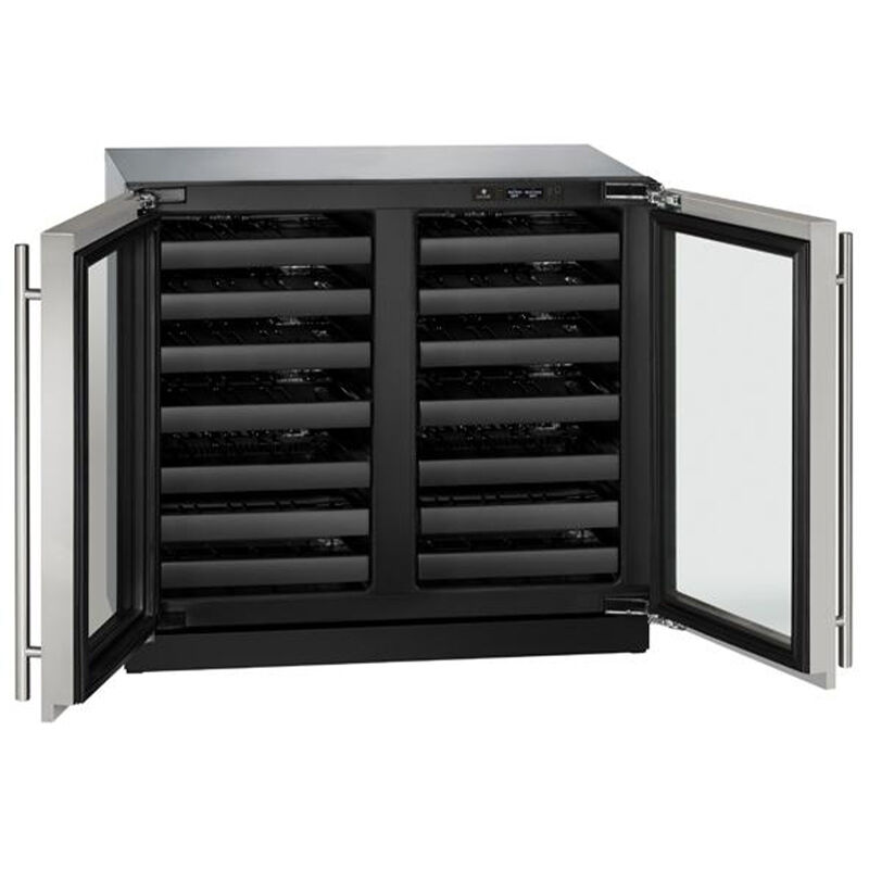U-Line 3000 Series 36 in. Undercounter Wine Cooler with Dual Zones & 62 Bottle Capacity - Stainless Steel, , hires