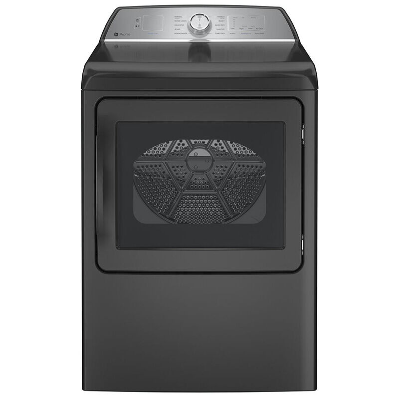GE Profile 27 in. 7.4 cu. ft. Smart Electric Dryer with Aluminized Alloy Drum, Sanitize Cycle & Sensor Dry - Diamond Gray, Diamond Grey, hires