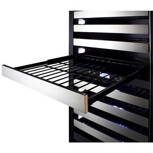 Summit 24 in. Wine Cooler with Wire Racks, Multi-Temperature Zones & 149 Bottle Capacity - Stainless Steel, , hires