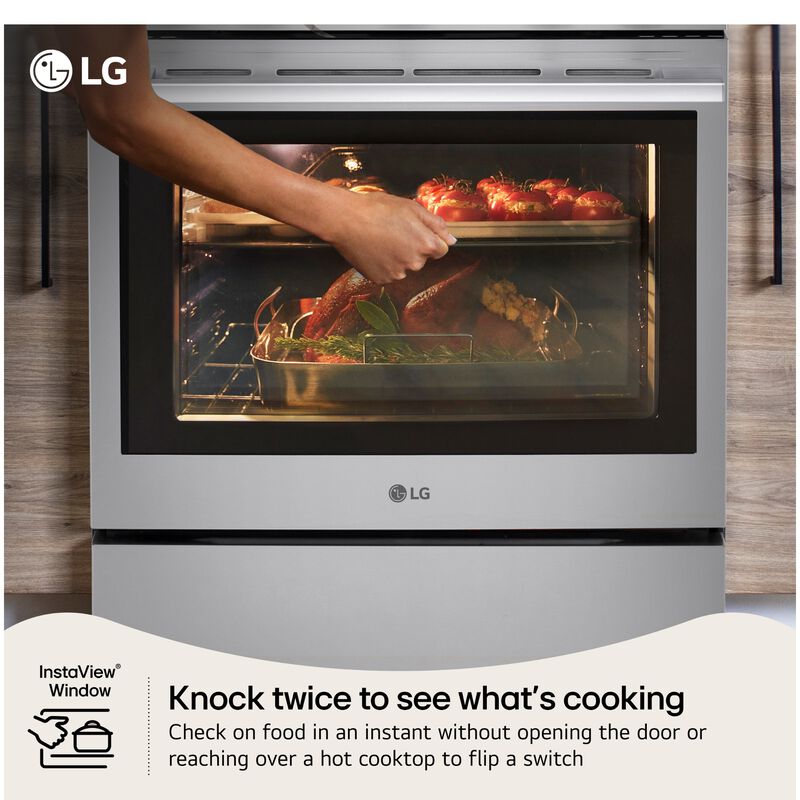 LG 30 in. 6.3 cu. ft. Smart Air-Fry True European Convection Electric Range with Radiant Burners PrintProof Stainless Steel, , hires