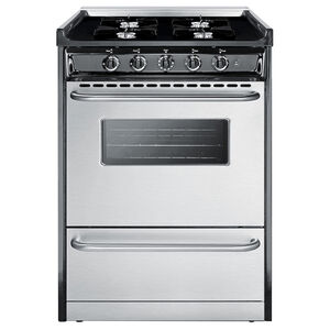 Summit 24 in. 2.9 cu. ft. Oven Slide-In Gas Range with 4 Open Burners - Stainless Steel, , hires