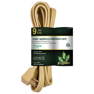 GoGreen 9 ft. Major Appliance Extension Cord - Beige, , hires