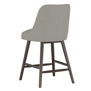 Skyline Furniture Modern Mid Century Counter Stool in Linen Fabric - Grey, , hires