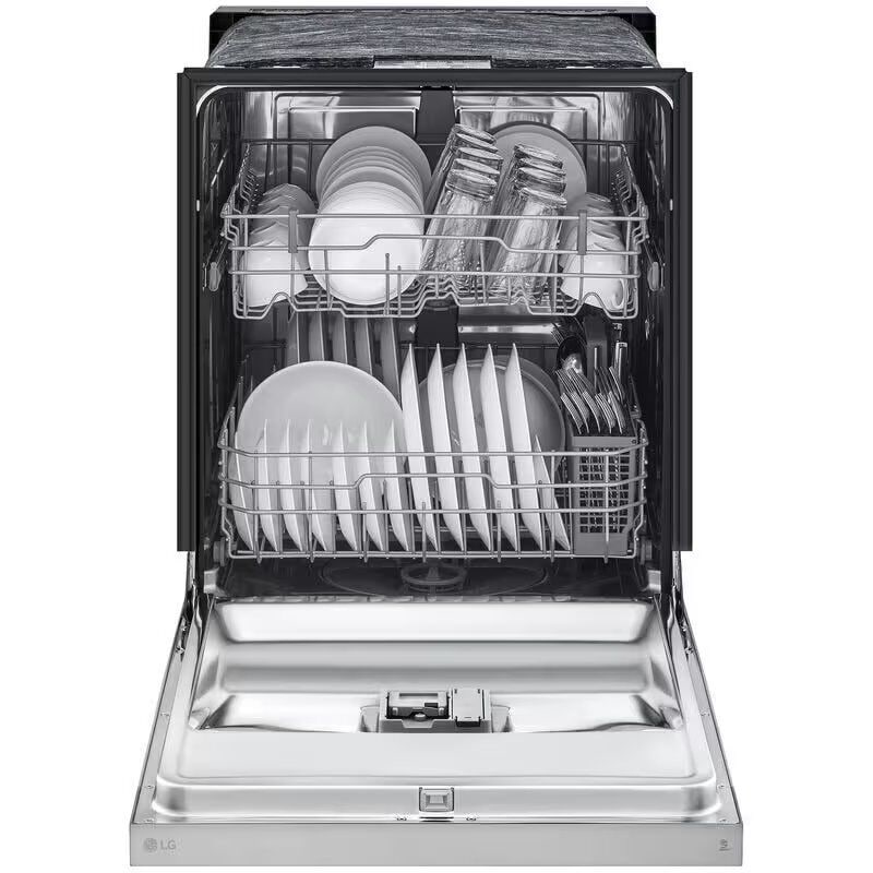 LG 24 in. Front Control Dishwasher with 52 dBa Sound Level, Dynamic Dry & Pocket - Stainless Steel Look, Stainless Steel Look, hires